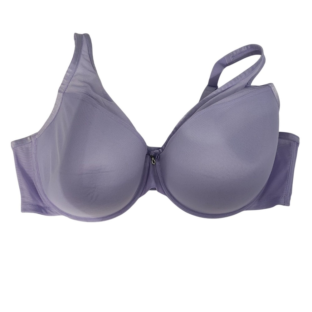 Curvy Couture Women's Lavender Bra 46DD Nylon &‎ Spandex Underwire